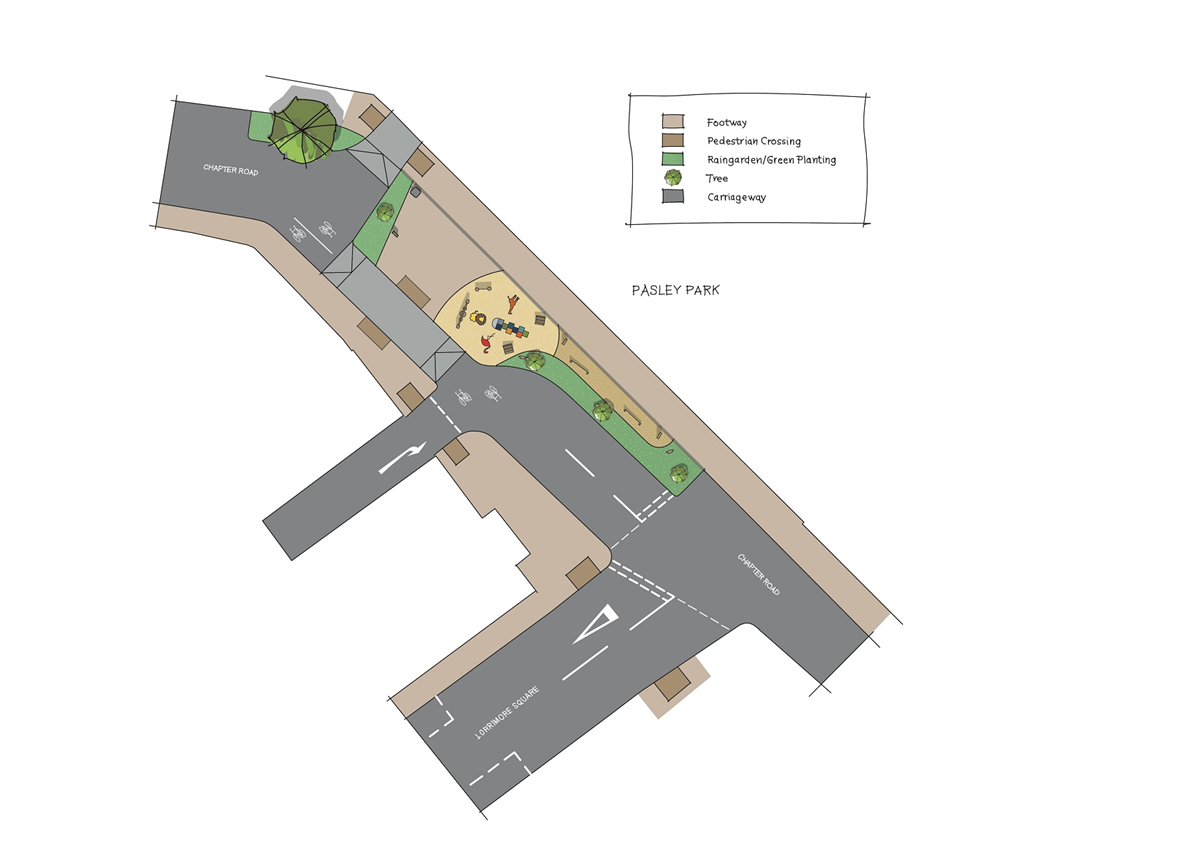 Chapter Road Pocket Park map